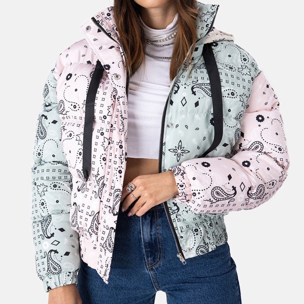 Adika Nai Paisley Hooded Puffer Jacket